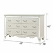 Milan Mirror Framed Dresser made with Wood in White