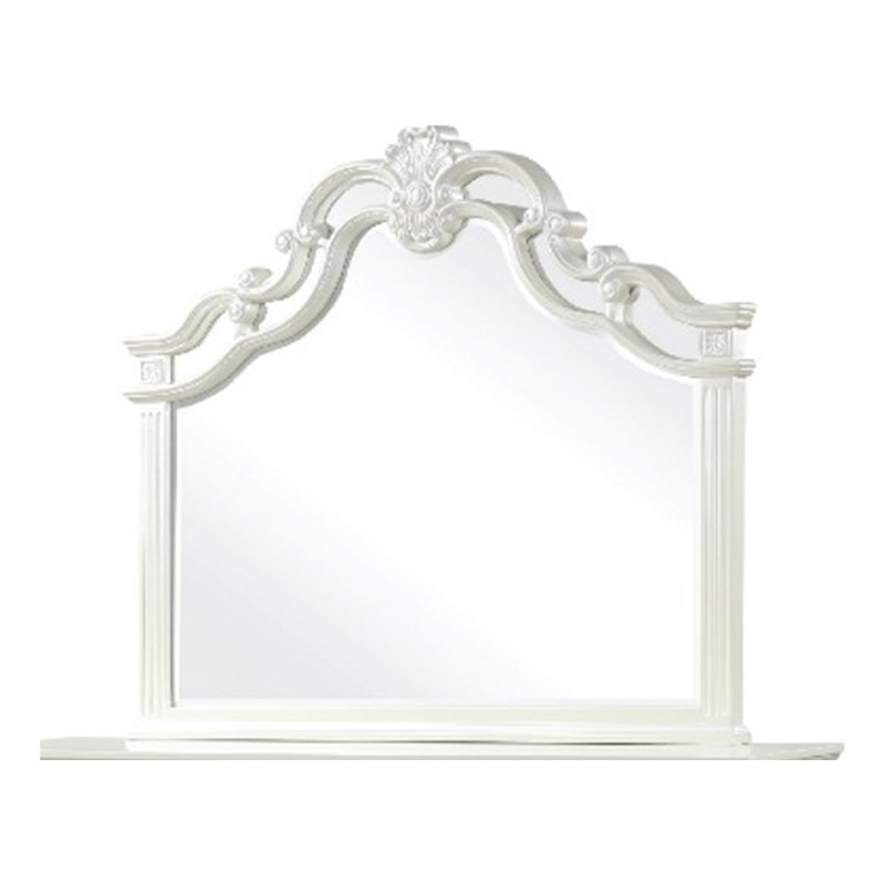 Milan Mirror Framed Mirror made with Wood in White