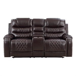 tennessee power reclining loveseat made with leather gel upholstery in espresso