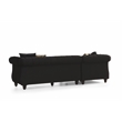 Julia Gold Detailed Tufted Upholstery Sectional made with Wood In Black