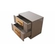 Lorenzo Modern Style Gold Detailed Nightstand made with Wood in  Gray