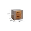 Lorenzo Modern Style Gold Detailed Nightstand made with Wood in  Gray