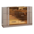 Lorenzo Modern Style Gold Detailed Dresser made with Wood in Gray