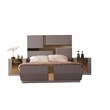 Lorenzo King 4PC Tufted Upholstery Bedroom set made with Wood in River Sand Gray