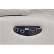 Benz LED & Power Reclining Sofa Made With Faux Leather in Ice/ White