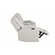 Benz LED & Power Reclining Loveseat Made With Faux Leather in Ice/ White