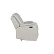 Benz LED & Power Recliner Chair Made With Faux Leather in Ice/ White