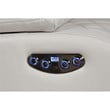 Benz LED & Power Recliner Chair Made With Faux Leather in Ice/ White