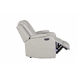 Benz LED & Power Reclining 3 Pc Set Made With Faux Leather in Ice/ White