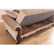Carmen Sofa Finished With Chenille Upholstery in Beige Color