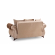 Carmen Loveseat Made With Chenille Upholstery in Beige Color