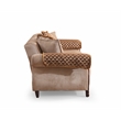 Carmen  Chair Made With Chenille Upholstery in Beige Color