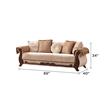 Carmen 3 Pc Traditional Living room set Made With Chenille Upholstery in Beige