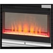 Sterling Solid Wood TV Stand With Electric Fireplace in Silver
