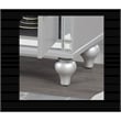 Sterling Solid Wood TV Stand With Electric Fireplace in Silver