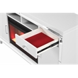 Sterling Solid Wood TV Stand With Electric Fireplace in White