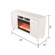 Sterling Solid Wood TV Stand With Electric Fireplace in White