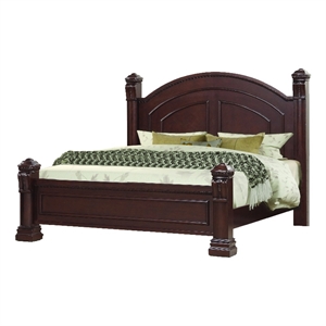 aspen king size traditional bed made with wood in cherry