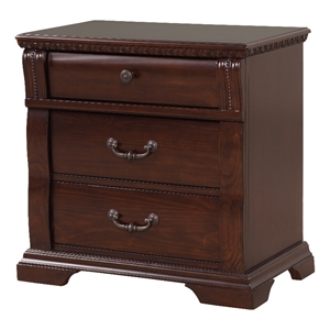 aspen traditional nightstand made with wood in cherry