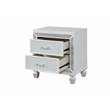 Crystal Nightstand Set Made with Wood Finished in White