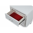 Crystal Nightstand Set Made with Wood Finished in White