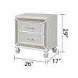 Crystal Nightstand Set Made with Wood Finished in White