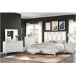 Crystal Modern Mirror made with Wood Finished in White