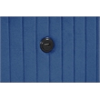 Lizelle Upholstery Wooden King Bed with Ambient lighting in Blue Velvet Finish