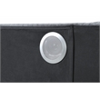 Lizelle Upholstery Wooden Queen Bed with Ambient lighting in Black Velvet Finish