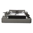 Zoya Smart Multifunctional Wood Queen Bed in Gray