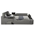Zoya Smart Multifunctional Wood Queen Bed in Gray