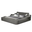 Zoya Smart Multifunctional Wood Queen Bed in Gray