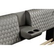 Zoya Smart Multifunctional Wood Queen Bed in Gray