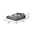 Zoya Smart Multifunctional Wood Queen Bed in Gray