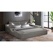 Zoya Smart Multifunctional Wood Queen Bed in Gray