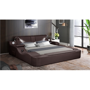 zoya smart multifunctional queen size bed made with wood