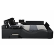 Zoya Smart Multifunctional Queen Size Bed Made with Wood in Black