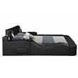 Zoya Smart Multifunctional Queen Size Bed Made with Wood in Black