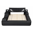 Zoya Smart Multifunctional Queen Size Bed Made with Wood in Black