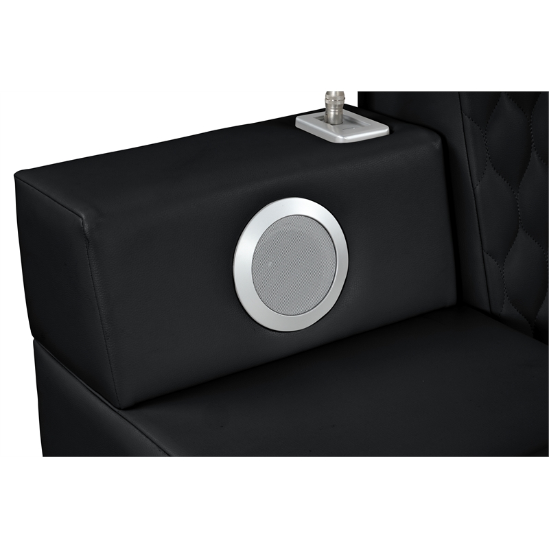 Zoya Smart Multifunctional King Size Bed Made with Wood in Black