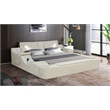 Zoya Smart Multifunctional Wood Queen Bed in Beige