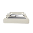 Zoya Smart Multifunctional Wood Queen Bed in Beige