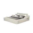 Zoya Smart Multifunctional Wood Queen Bed in Beige