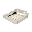 Zoya Smart Multifunctional Wood Queen Bed in Beige