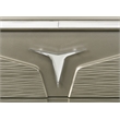 Samantha Modern Style King Bed Made with Wood & LED Headboard in Silver