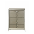 Samantha Modern Style 5-Drawer Chest Made with Wood in Silver