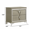 Samantha Modern Style Queen 4PC Bedroom Set Made with Wood in Silver