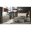 Samantha Modern Style Queen 4PC Bedroom Set Made with Wood in Silver