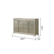 Samantha Modern Style Queen 5PC Bedroom Set Made with Wood in Silver