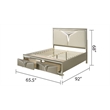 Samantha Modern Style Queen 5PC Bedroom Set Made with Wood in Silver